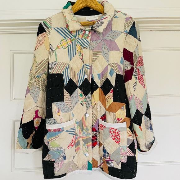 Carleen Jackets & Blazers - Handmade Vintage Quilt "Chore Coat" by Carleen, size L